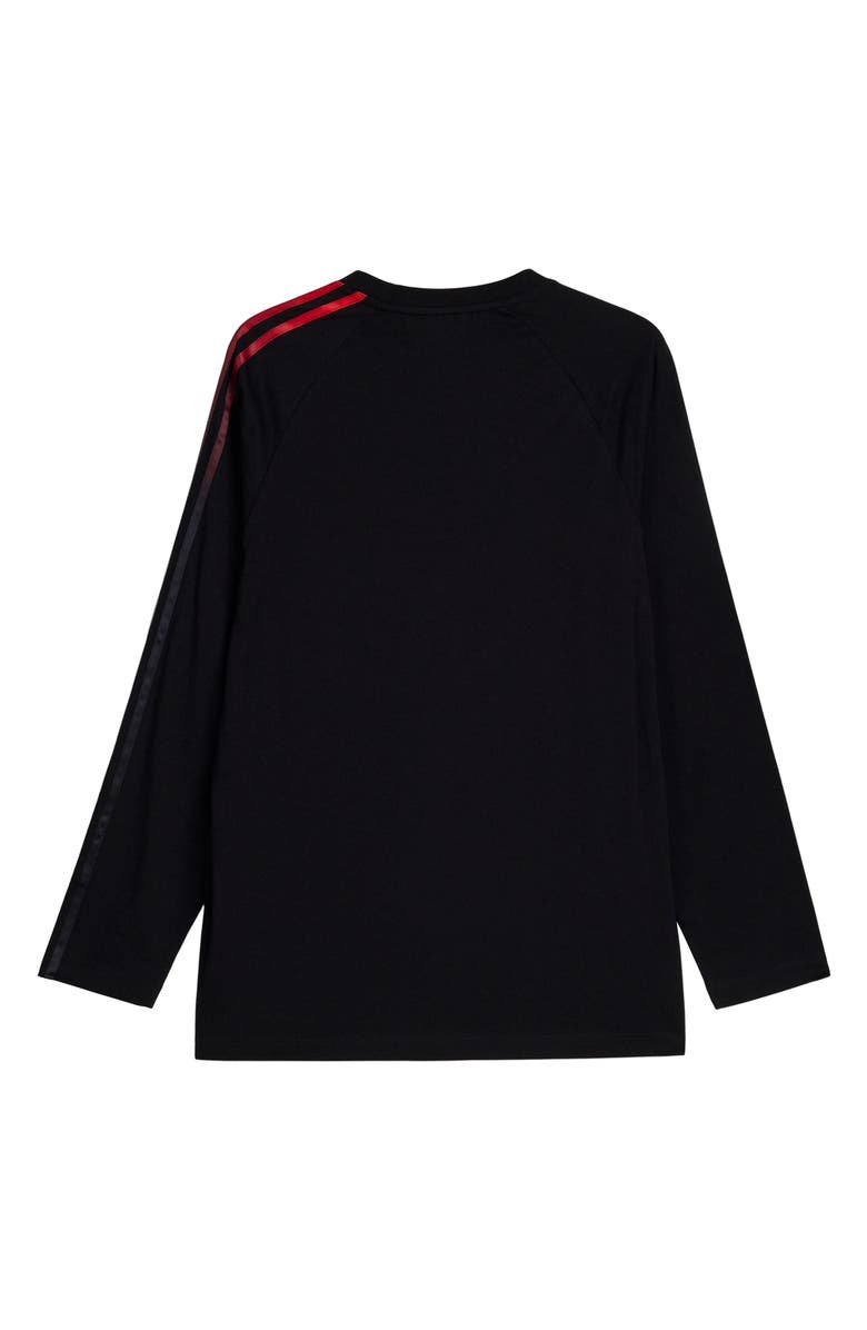 Y-3 Oversize Gradient Stripe Cotton Jersey T-Shirt, Alternate, color, Black