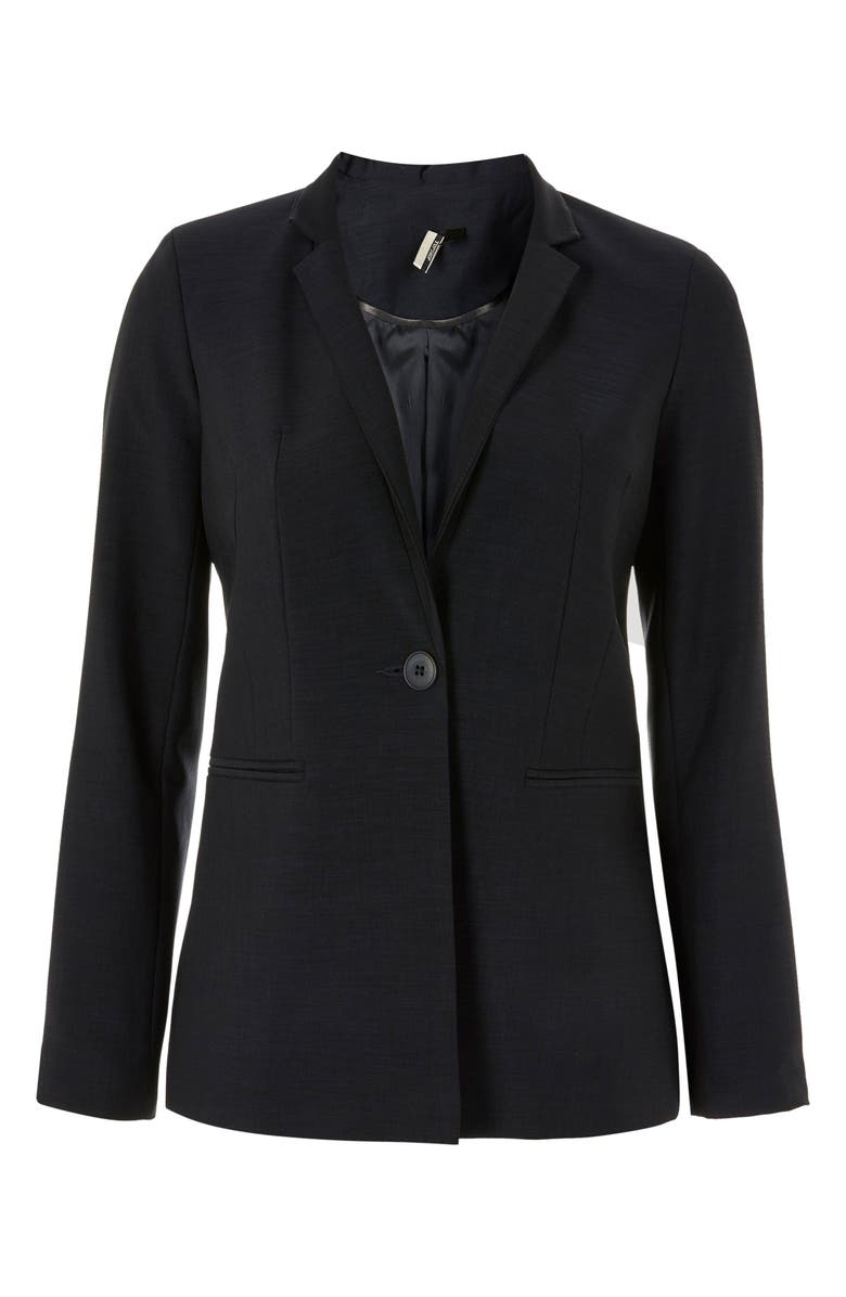Topshop Cross Hatch Blazer, Alternate, color,