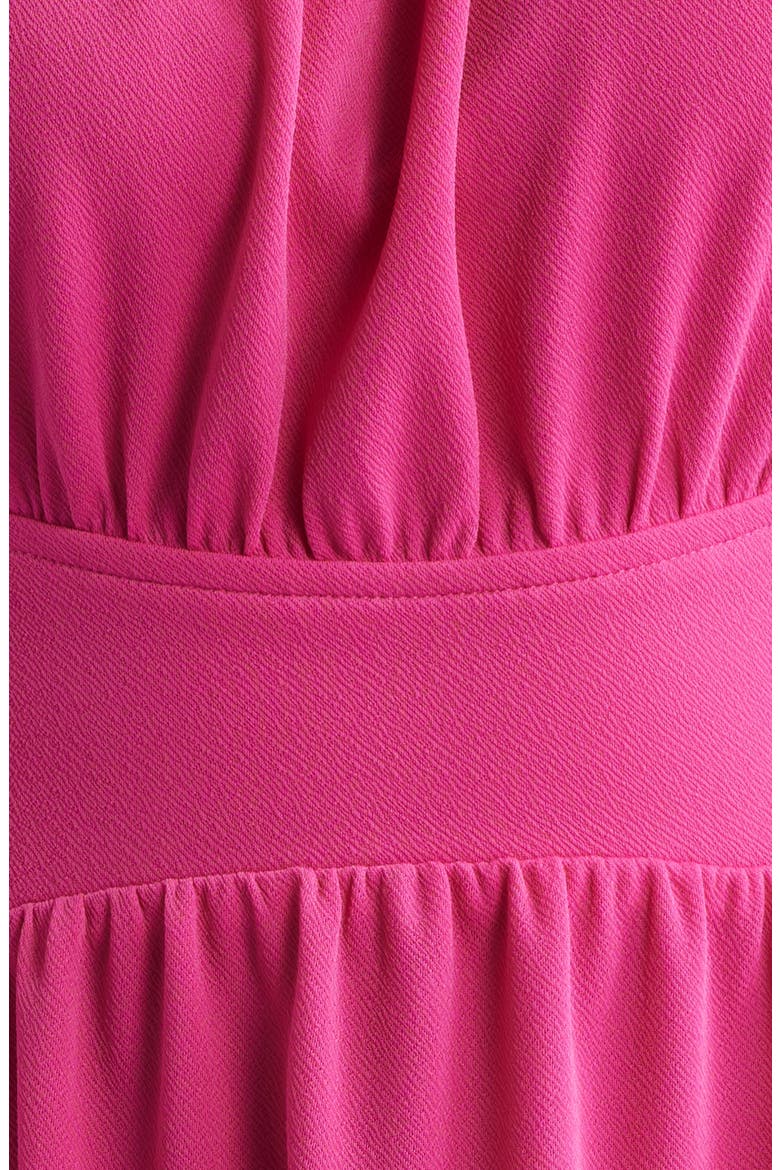 Pebble Shirred Midi Dress, Alternate, color, VIBRANT PINK