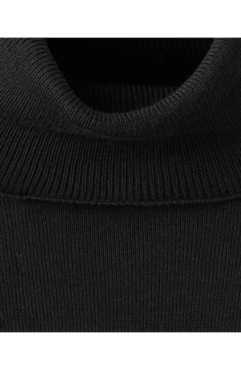 MANGO Turtle Knit Sweater, Alternate, color, Black