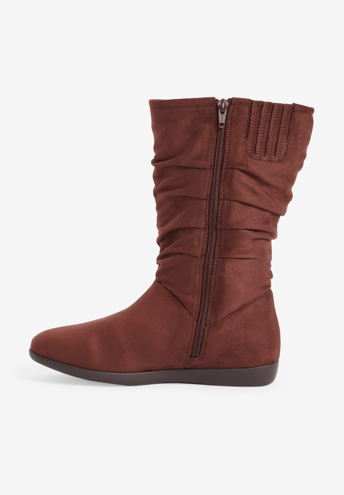 The Aneela Wide Calf Boot, Alternate, color, BROWN