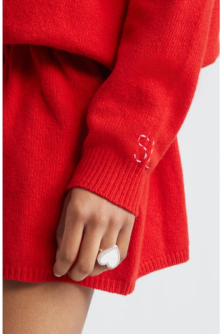 Heart Mirror Ring, Alternate, color, SILVER
