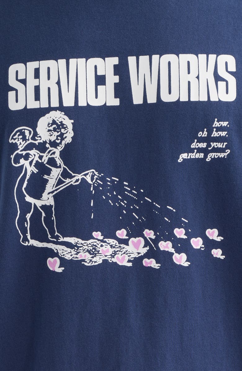 Service Works Garden Graphic Organic Cotton T-Shirt, Alternate, color, Navy