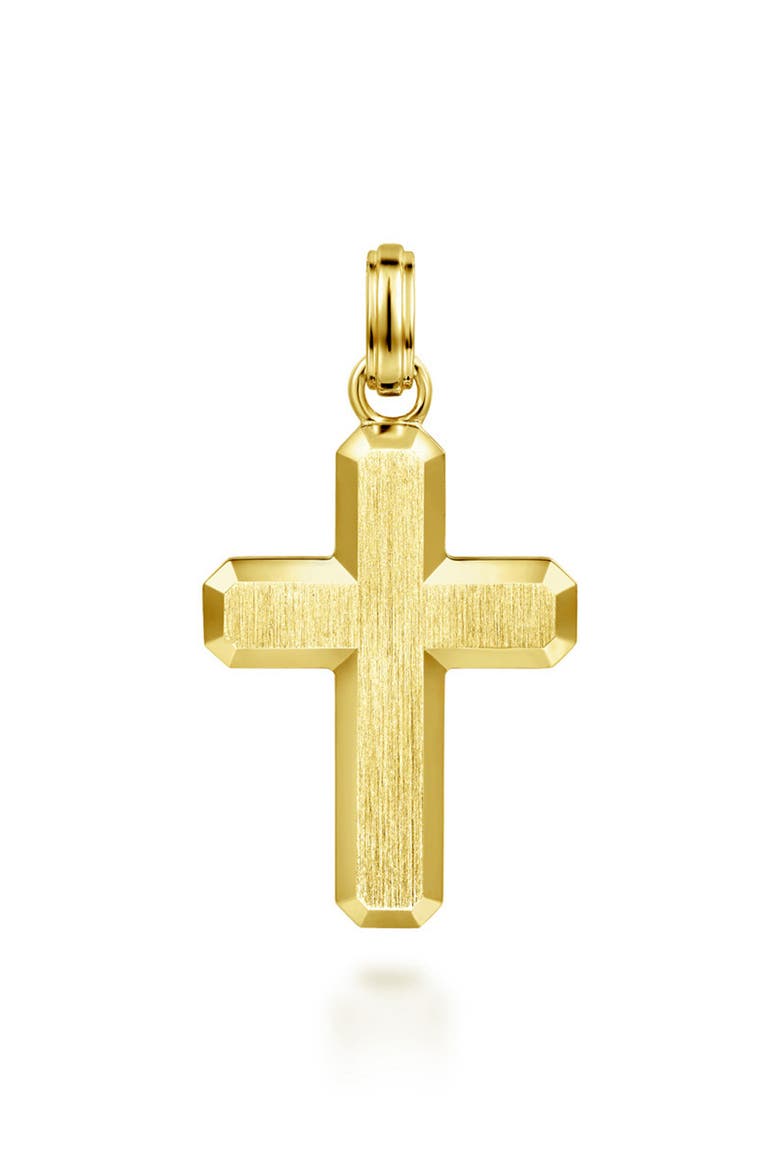 Contemporary 14k Gold Cross Pendant, Main, color, 14K YELLOW GOLD