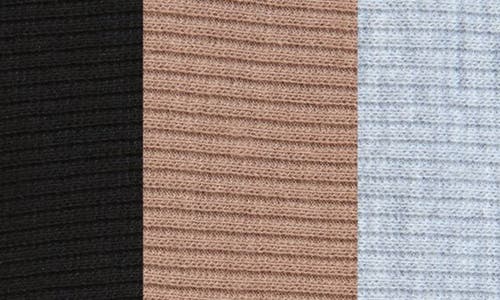 Bp. 3-pack Soft Rib Headbands In Grey- Brown- Black
