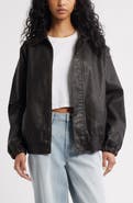 BP. Oversize Faux Leather Jacket