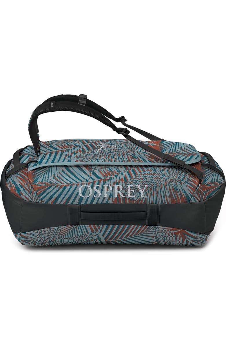 Osprey Transporter<sup>®</sup> 65-Liter Water Resistant Duffle Backpack, Main, color, Palm Leaf Glitch Print
