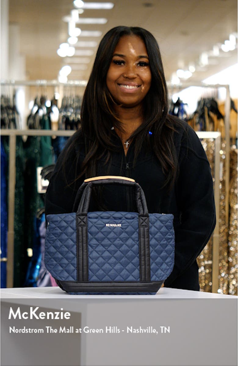 Small Quilted Nylon Empire Tote, sales video thumbnail