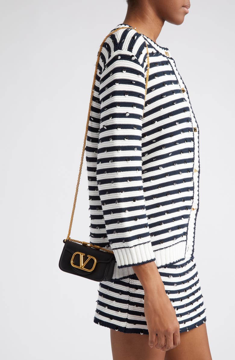 Valentino Garavani Mini Locò Leather Shoulder Bag, Alternate, color,