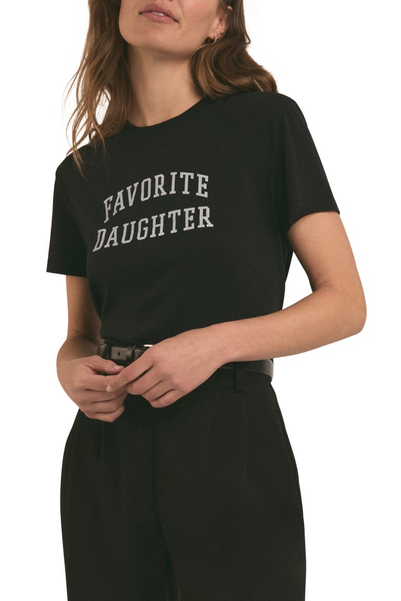 Cropped Collegiate Tee, Main, color, BLACK W/ WHITE