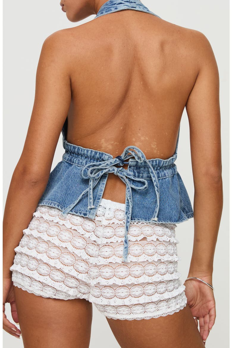 Sequoia Denim Halter Top, Alternate, color, BLUE