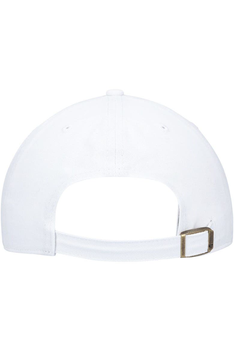 Women's '47 White Philadelphia Eagles Miata Clean Up Logo Adjustable Hat, Alternate, color, White