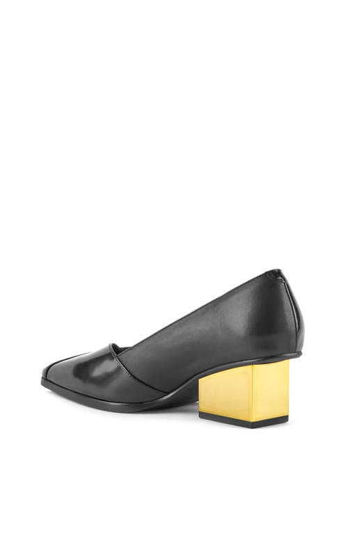 United Nude Layer Raila Pump In Black + Gold