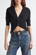 R13 Elbow Sleeve Split Hem Merino Wool Cardigan
