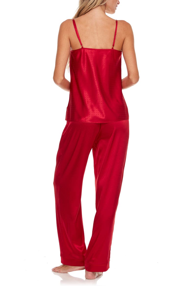 Jami Jacquard Camisole Pajamas, Alternate, color, APPLE