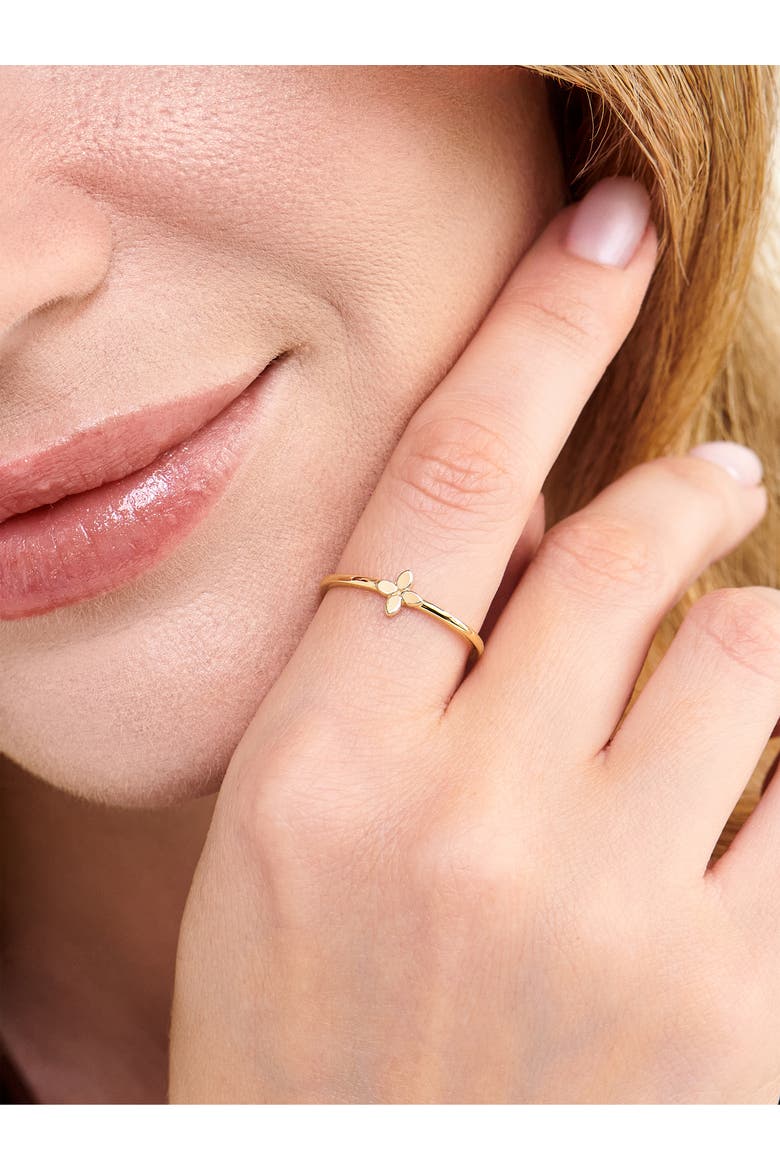 Flower Ring in 14K Gold, Alternate, color, Gold