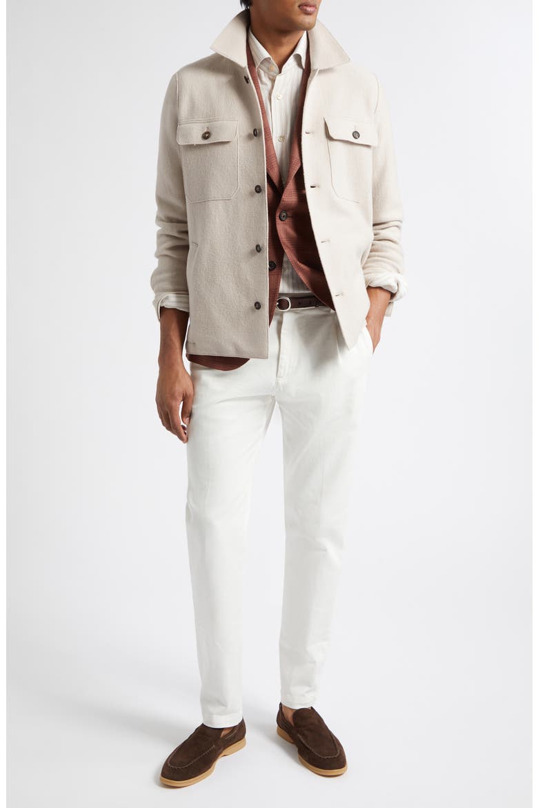 Cotton Stretch Twill Tapered Pants, Alternate, color, 01N WHITE