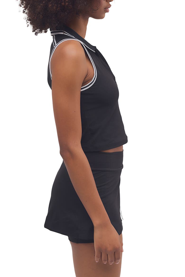 FP Movement Forehand Faux Wrap Skort, Alternate, color, BLACK