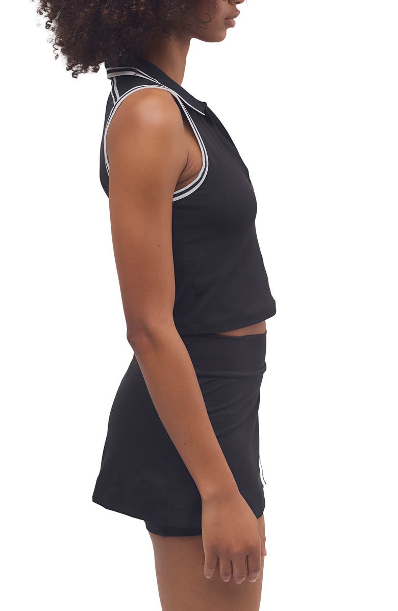 Free People FP Movement Forehand Faux Wrap Skort, Alternate, color, Black