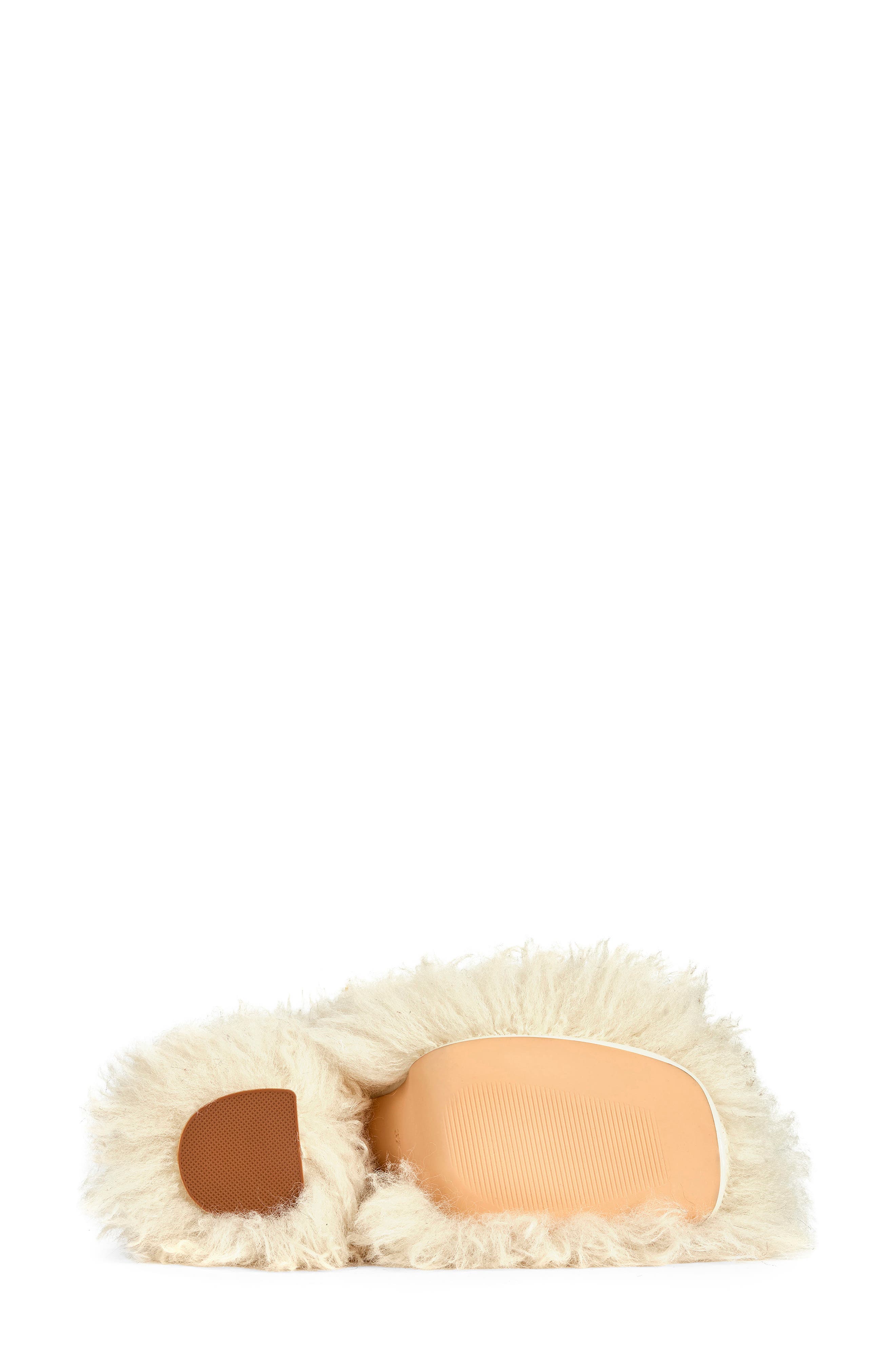 Haven Faux Fur Slipper, Alternate, color, CREAM