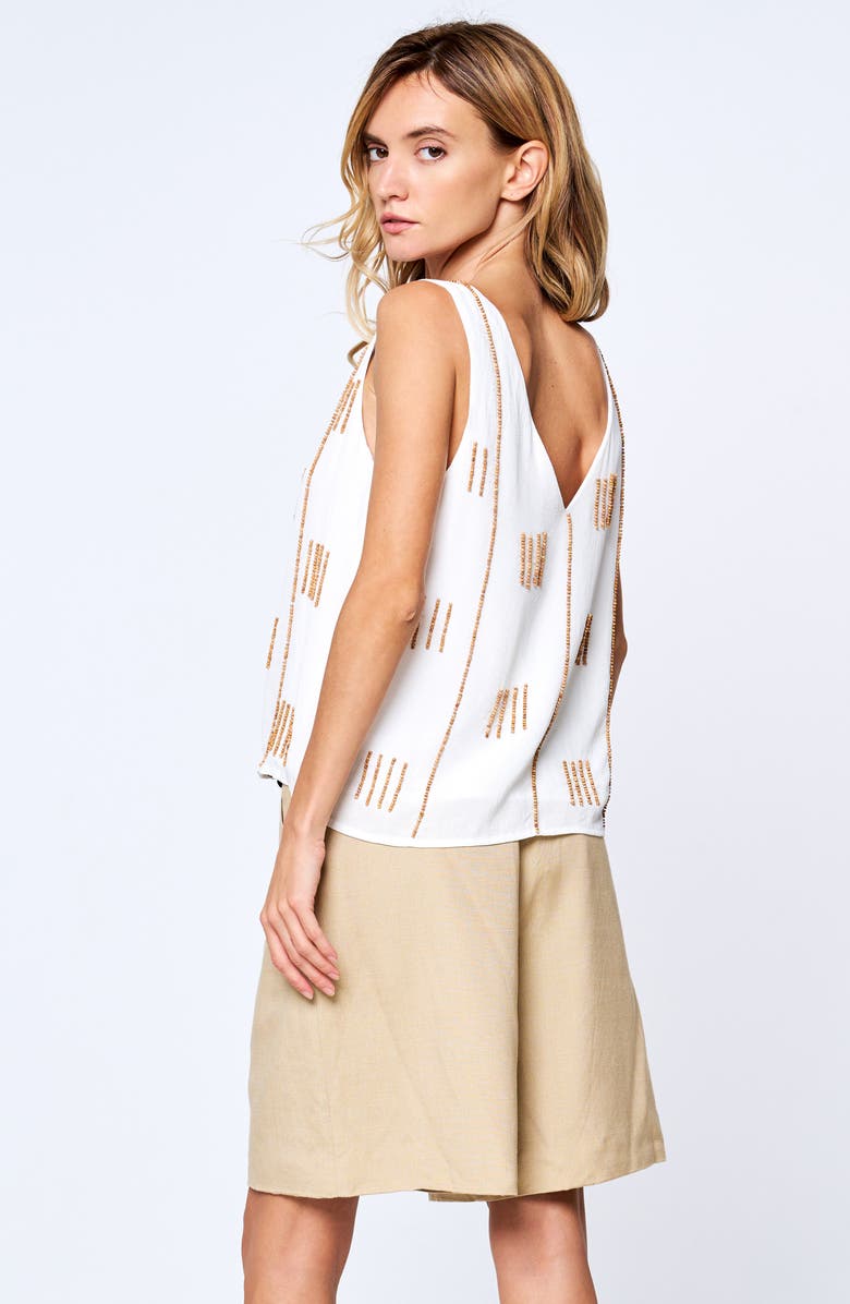 CIEBON Kelly Embellished Tank, Alternate, color, Cream