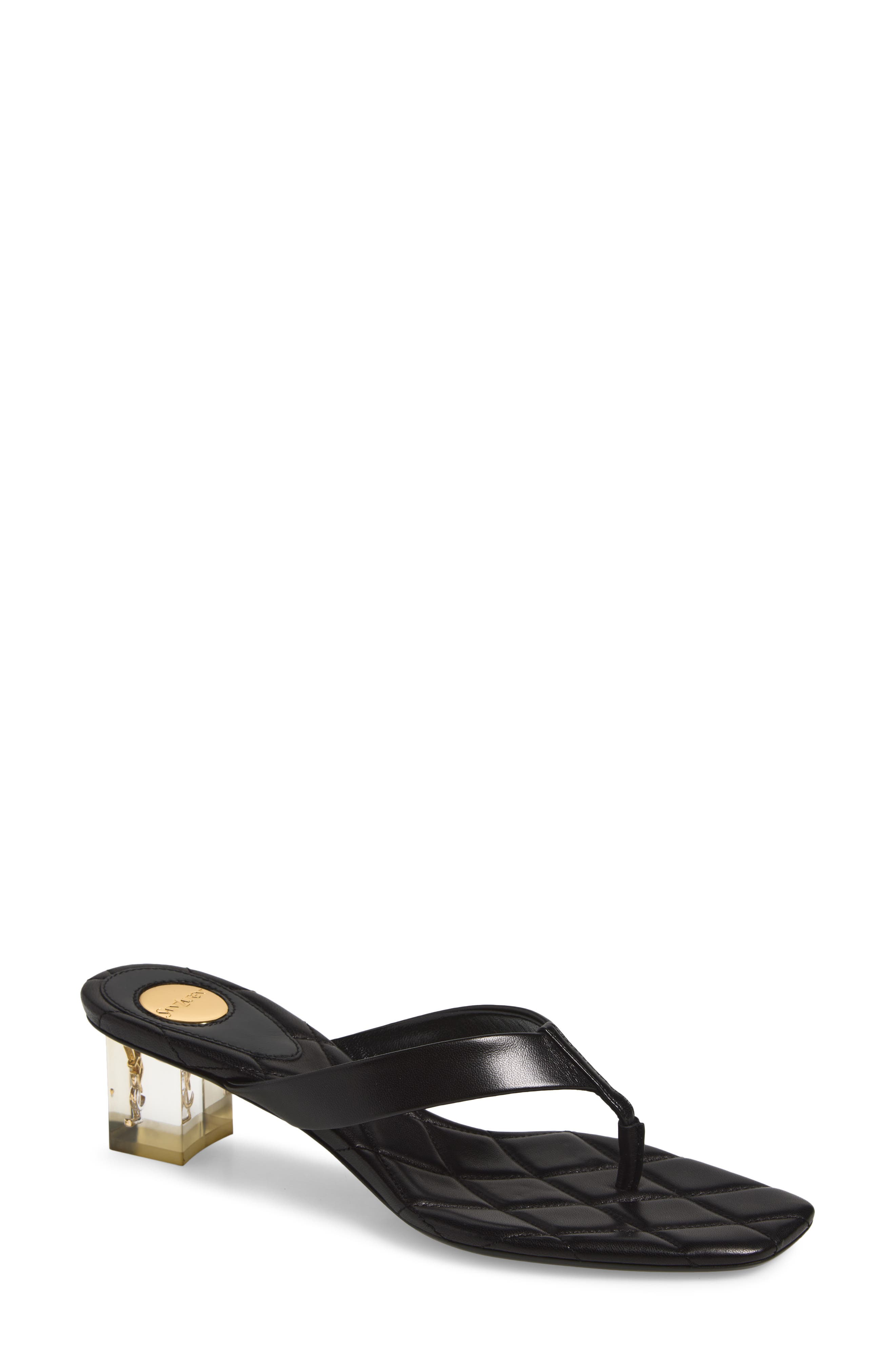 Ice Heeled Flip Flop, Main, color, NERO