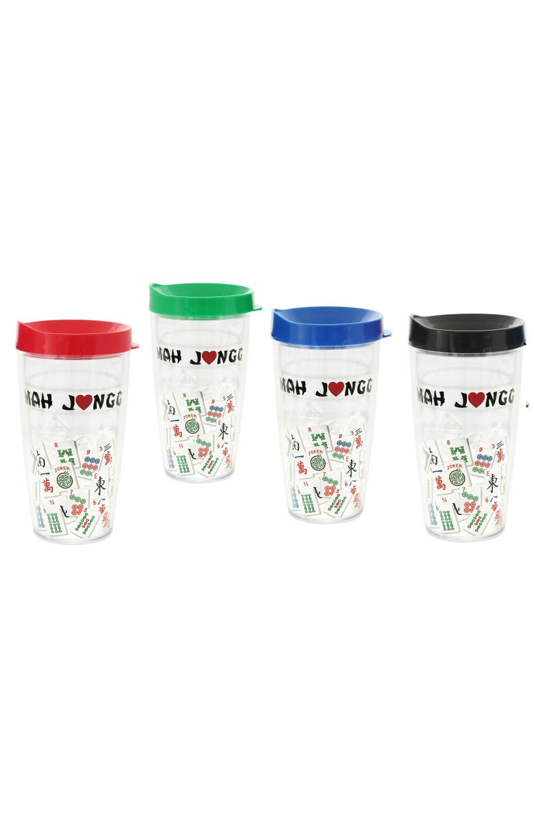 Mah Jongg Direct Mah Jongg Tumbler 16 oz Drinkware Set, Main, color, Multicolor