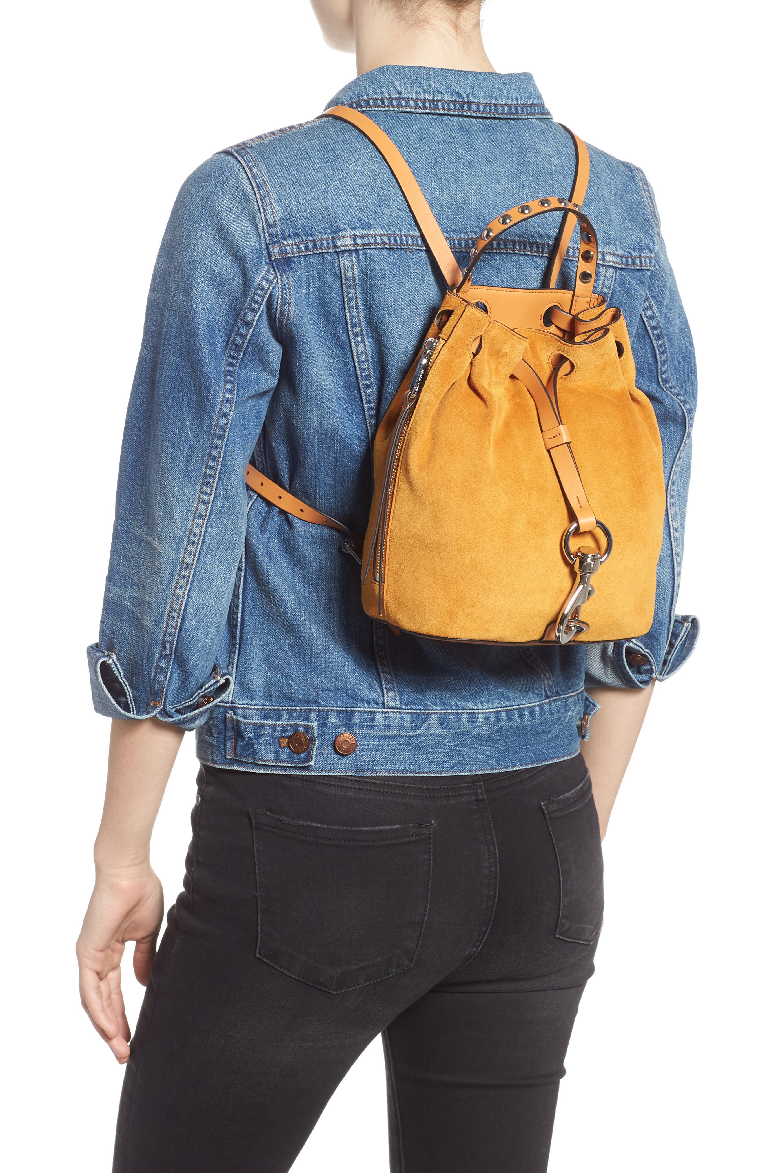 Small Blythe Leather Backpack, Alternate, color, GLOW