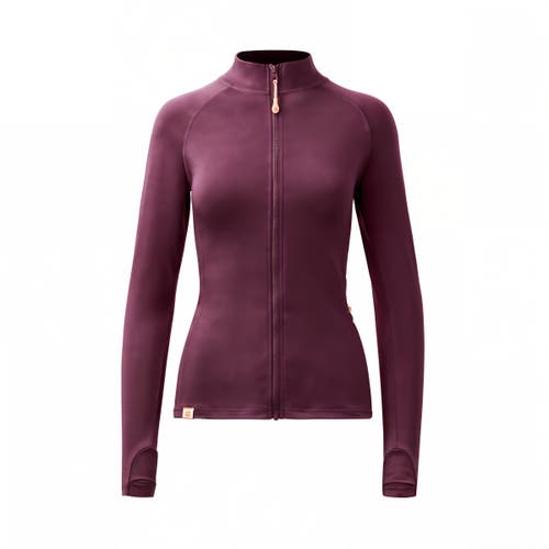Uv Skinz Long Sleeve Full Zip Active Fleece In Wine