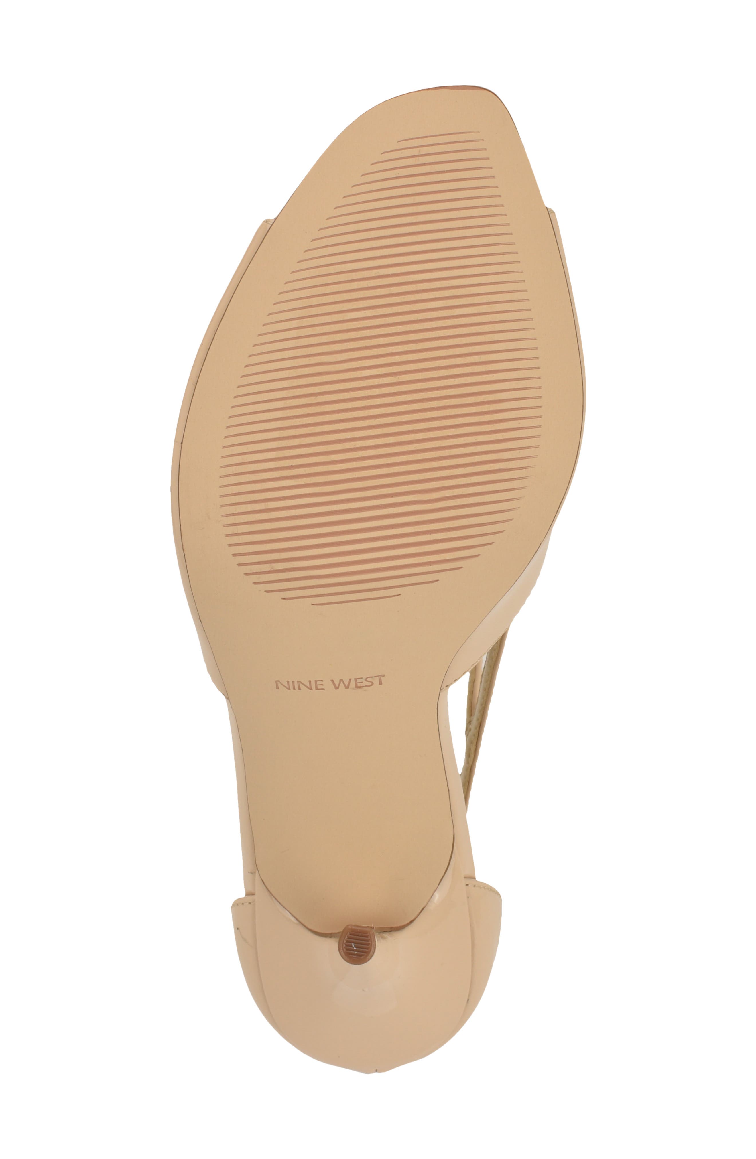 Nine West Perela Ankle Strap Peep Toe Sandal, Alternate, color, Light Natural