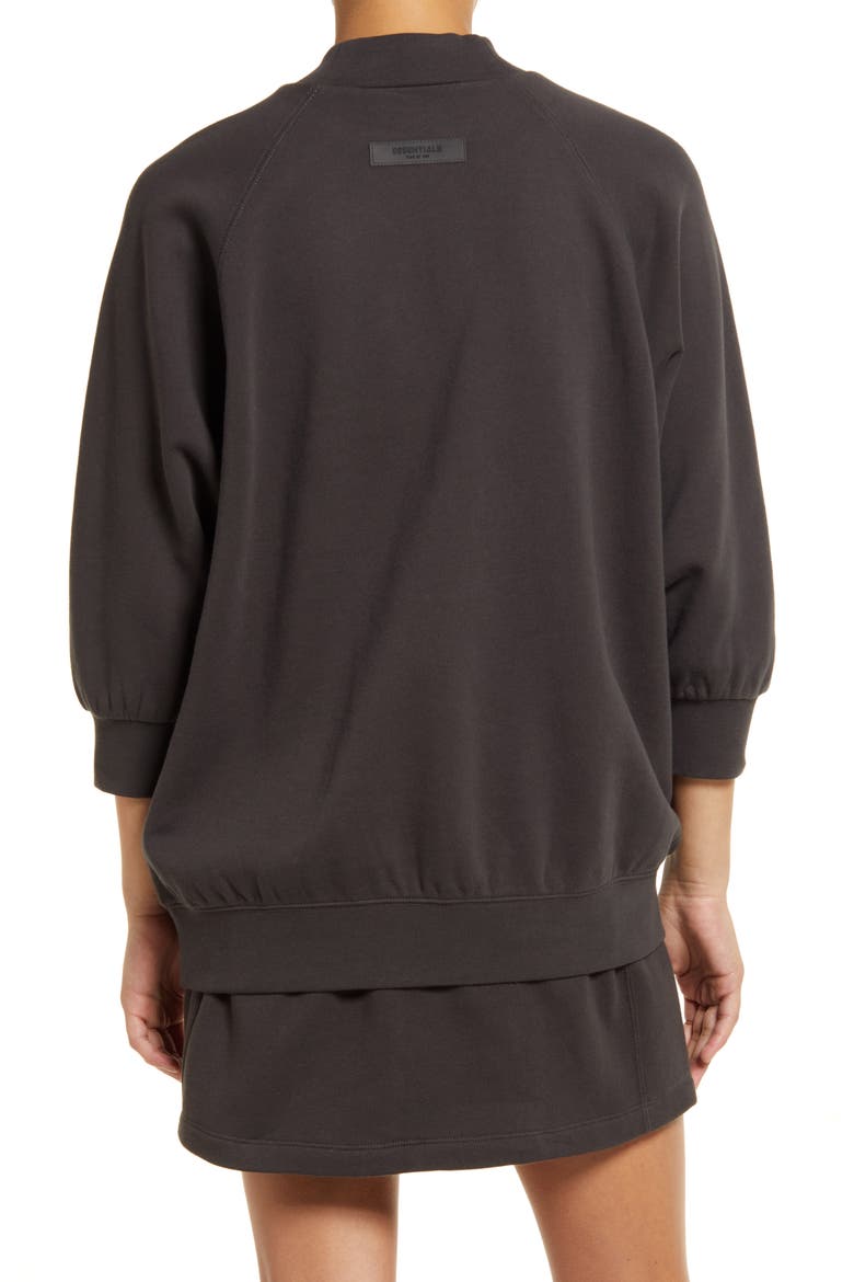 Mock Neck French Terry Pullover, Alternate, color, IRON