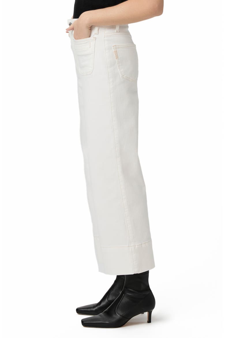 Anessa Patch Pocket Ankle Wide Leg Jeans, Alternate, color, TOASTED ECRU