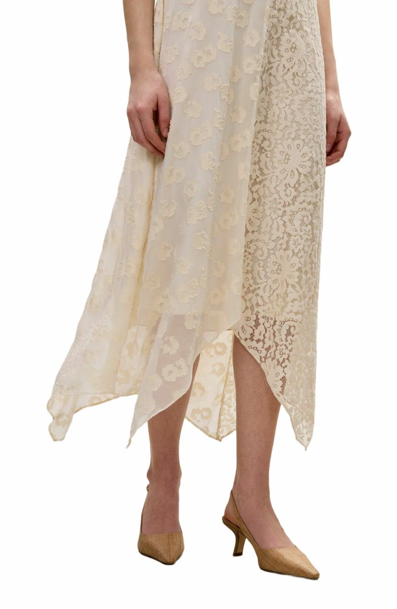 Rebecca Taylor Marielle Lace Dress, Alternate, color, Ivory