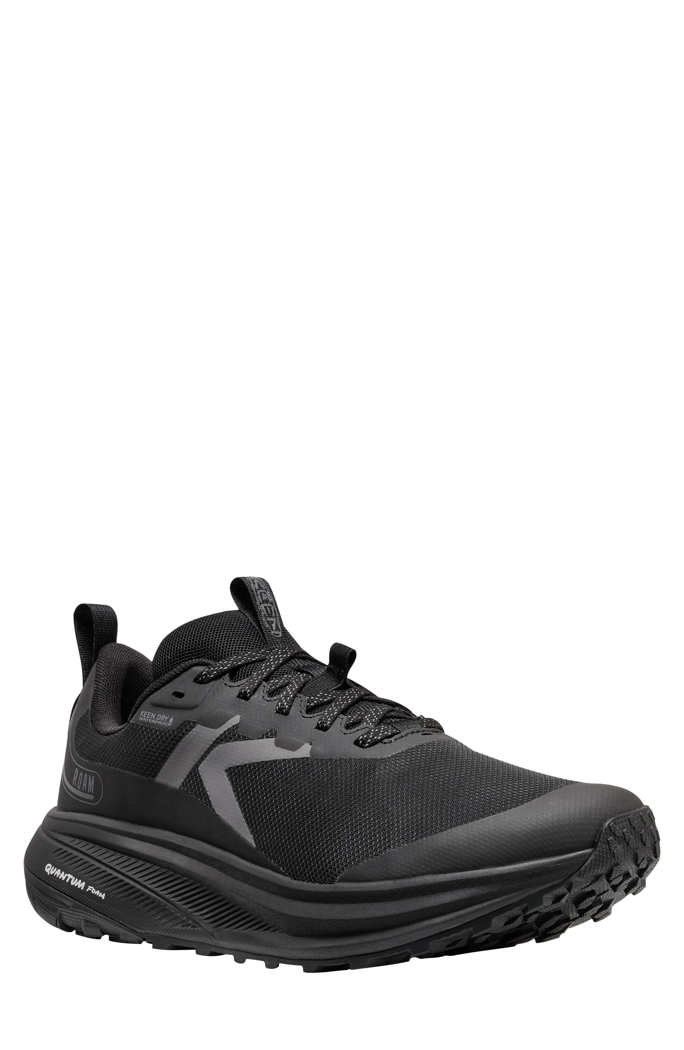 Roam Waterproof Running Sneaker, Main, color, BLACK/ BLACK