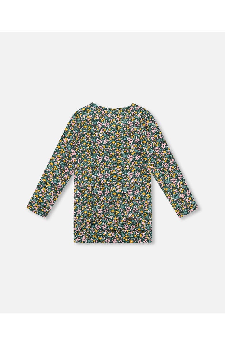 Deux par Deux Jersey Tunic with Floral, Alternate, color, Green