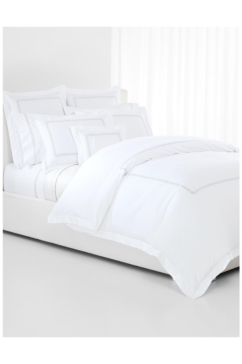 Spencer Cable Embroidered 4-Piece Sheet Set, Alternate, color, WHITE