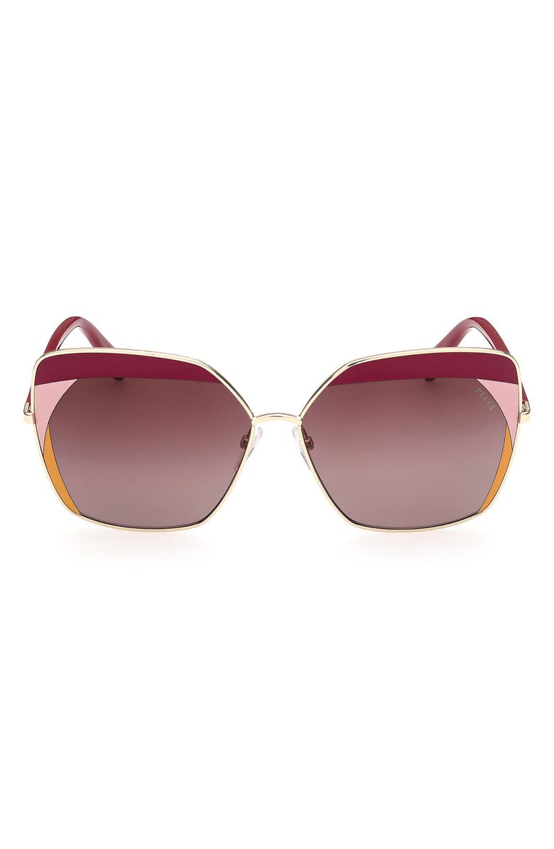 Emilio Pucci 62mm Oversize Square Sunglasses, Main, color,