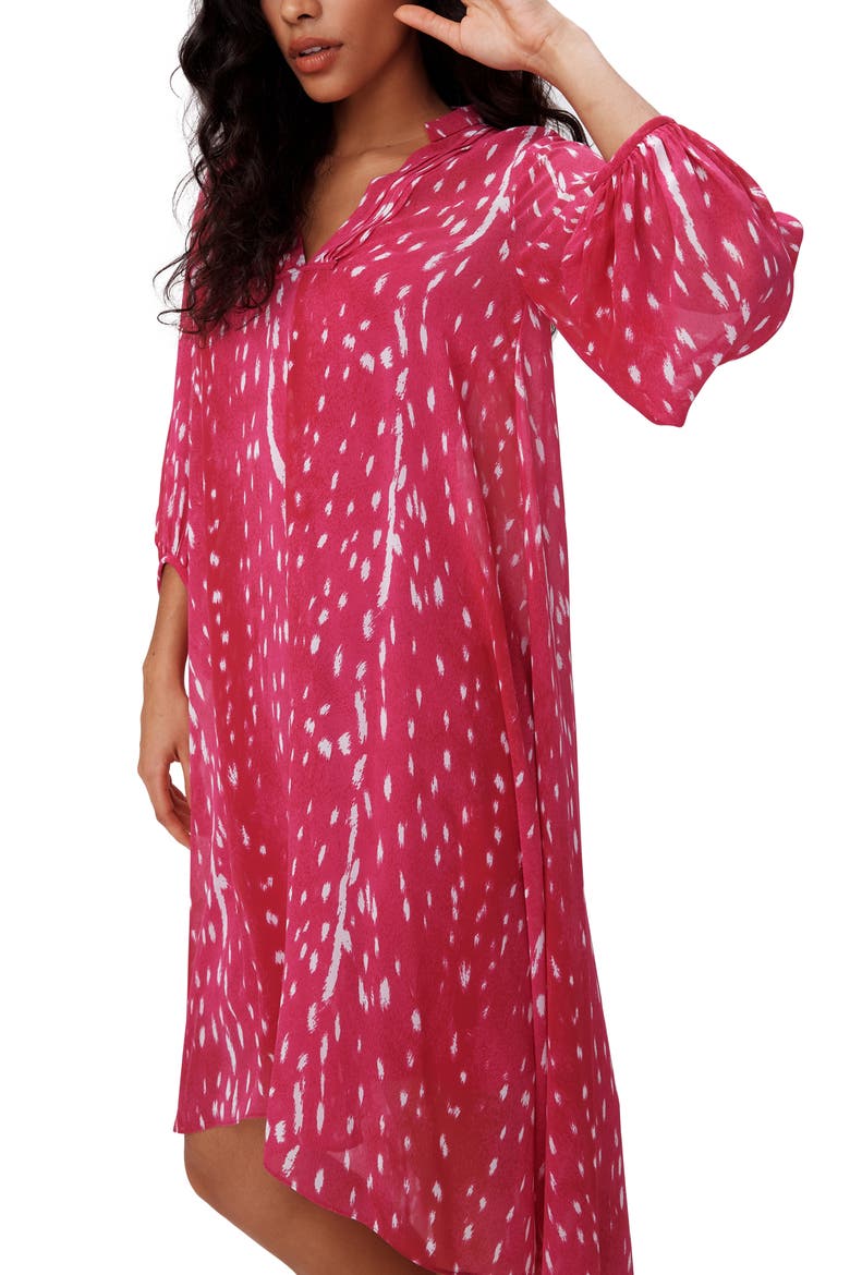 Ileana Print Shift Dress, Alternate, color, FAWN SANGRIA