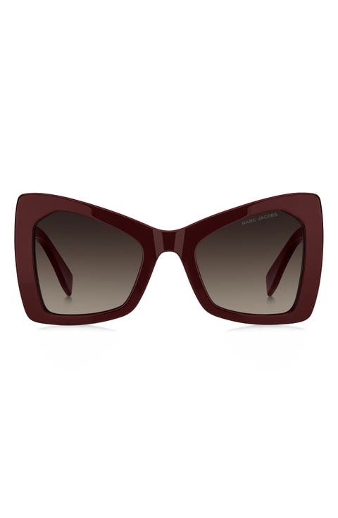 52mm Gradient Butterfly Sunglasses