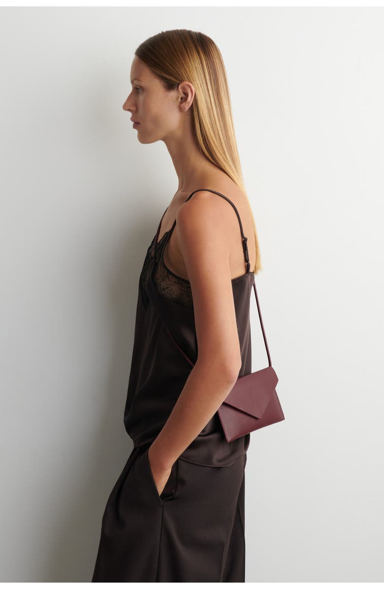 COS Envelope Bag - Leather, Alternate, color, Bordeaux