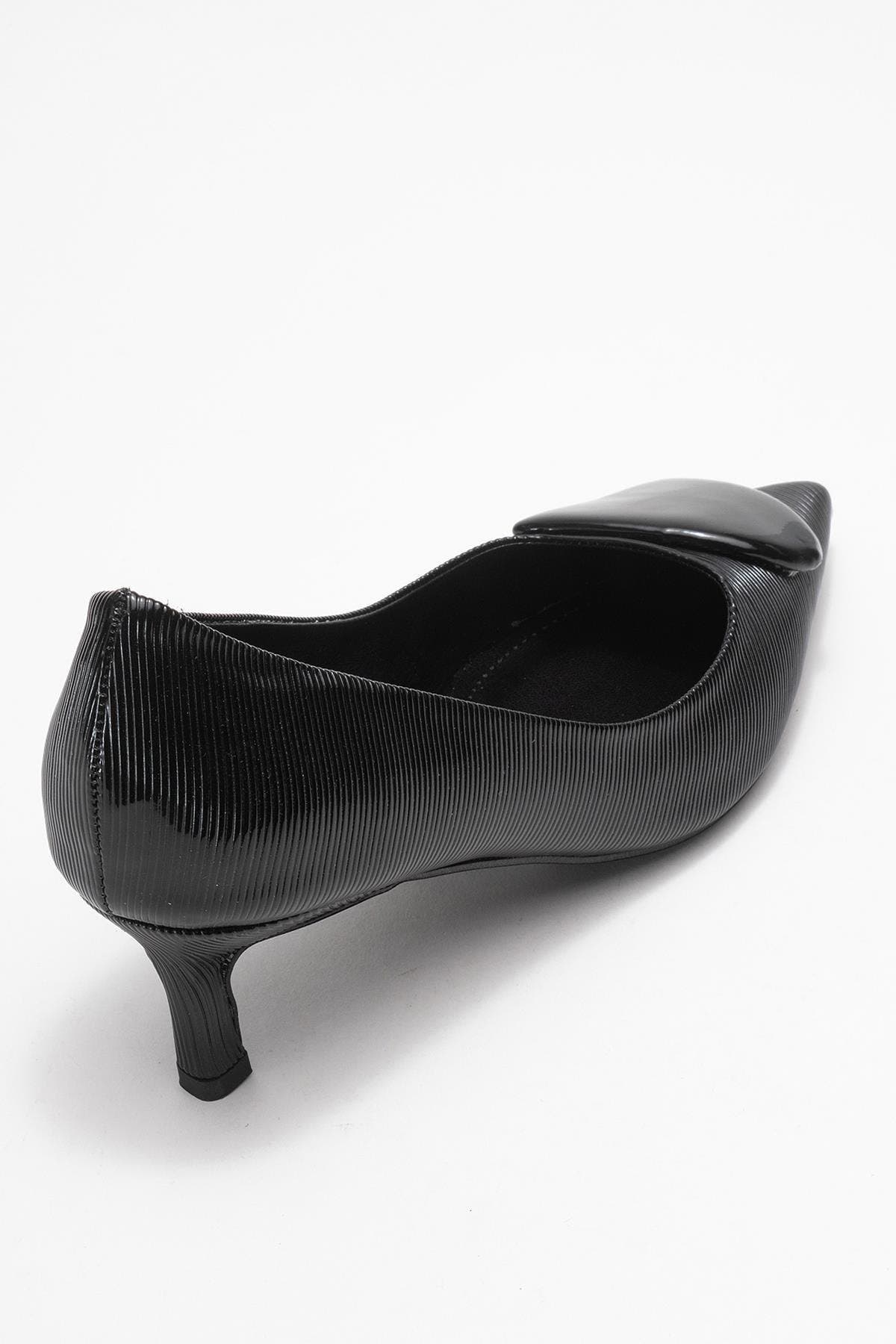 Briana Buckle Pointed Toe Pump, Alternate, color, Black