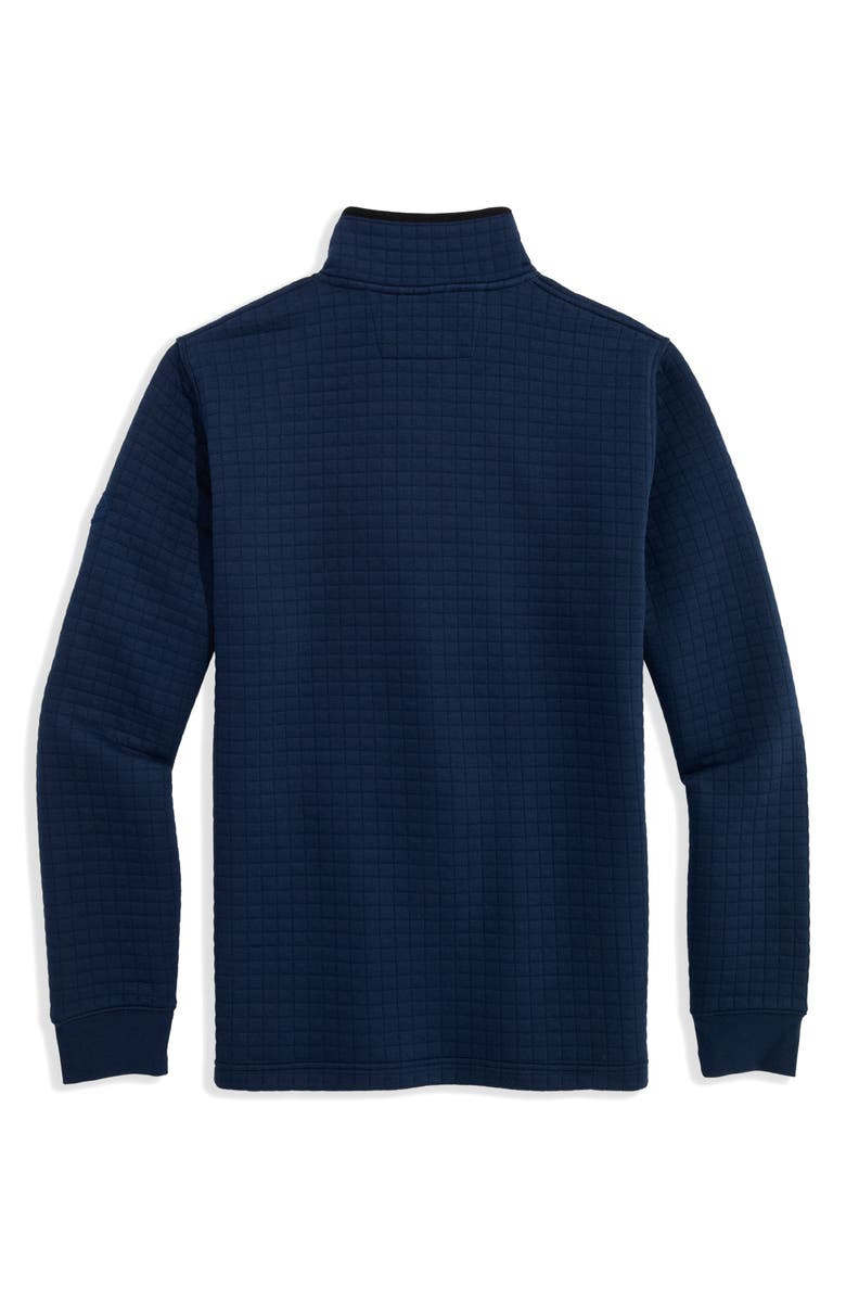 vineyard vines Quilted Quarter Snap Pullover, Alternate, color, Blue Blazer