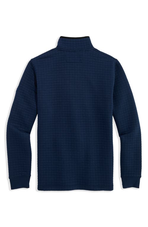 Vineyard Vines Quilted Quarter Snap Pullover In Blue