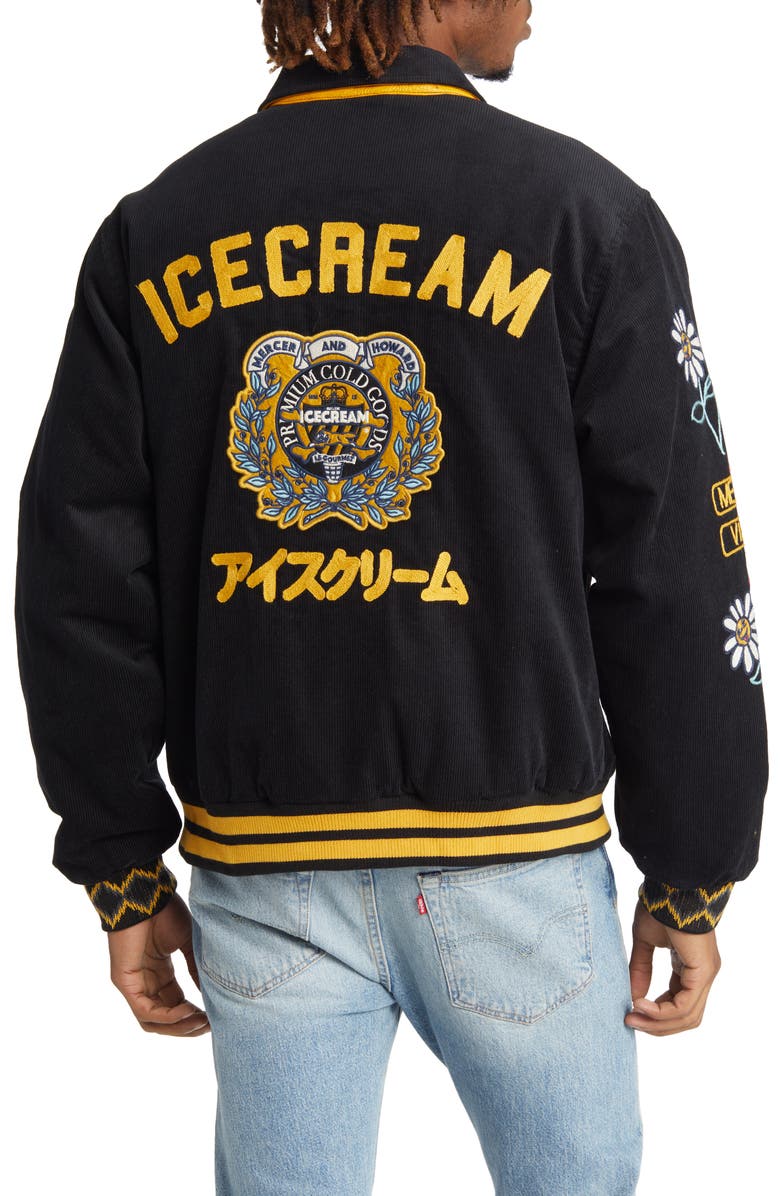 ICECREAM Team Corduroy Varsity Jacket, Alternate, color, 