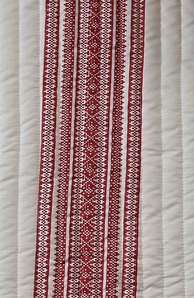 Woven & Weft Stripe Quilt & Sham Set, Alternate, color, Red