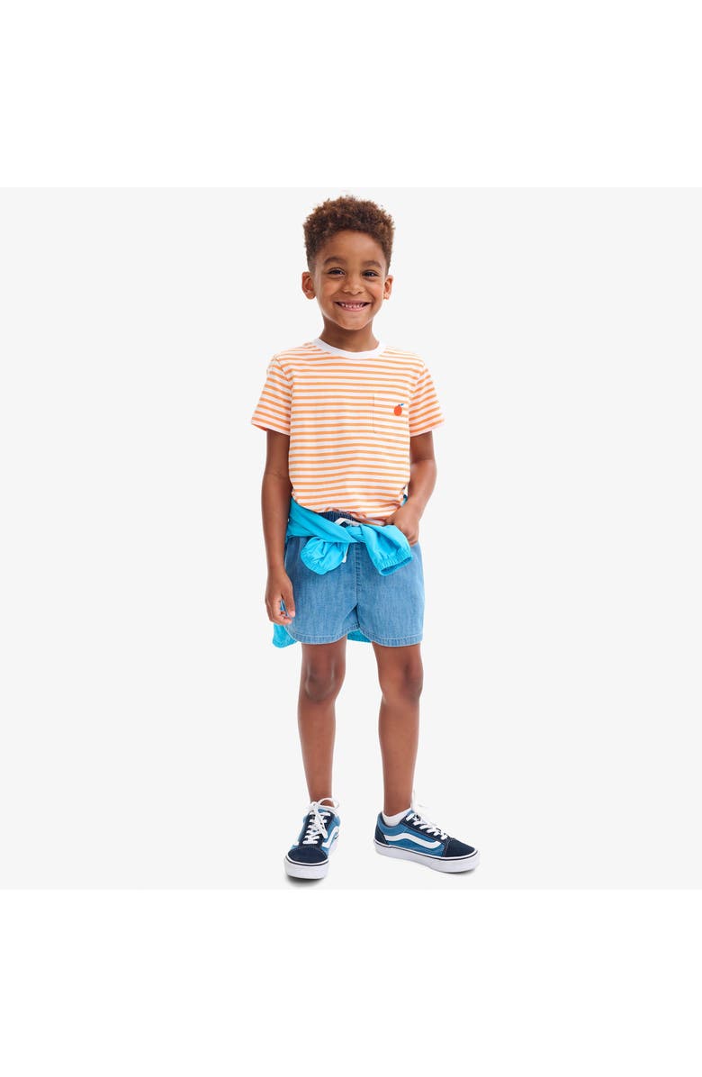 Primary Kids Chambray Beach Short, Alternate, color, Chambray