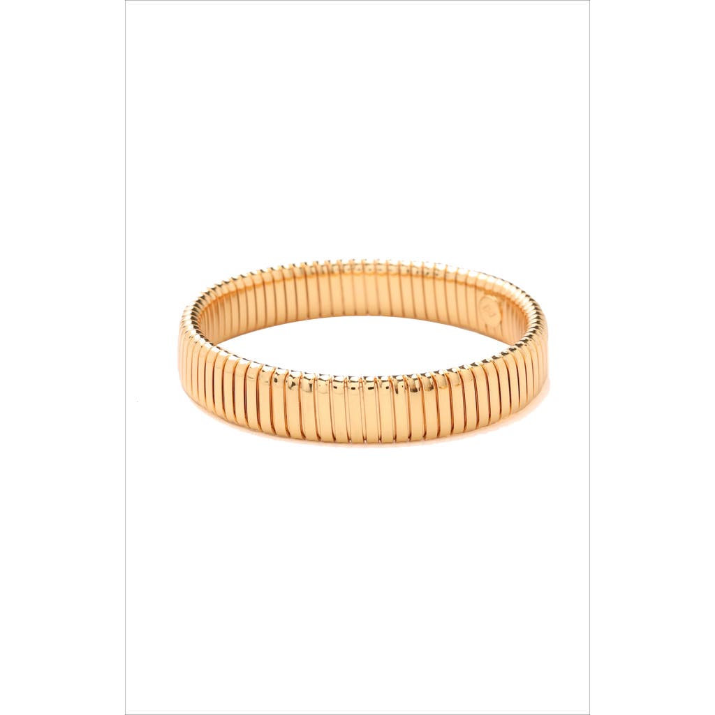 Rc Retro Chic Wide Gladiatorl Minimalist Bracelet In Gold