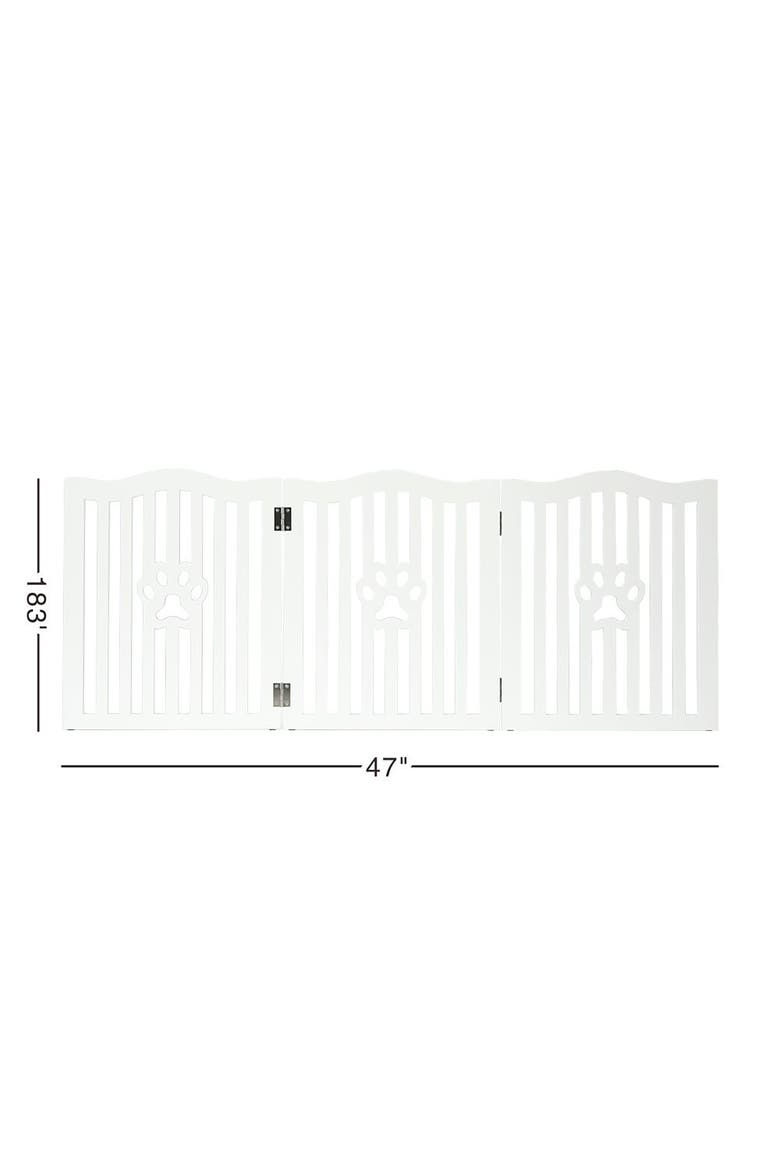 Wooden Free Standing Pet Gate for Small Dogs and Cats, Alternate, color, Multicolored