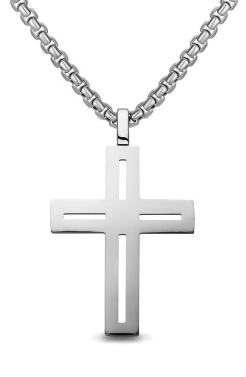 Men's Cut-Out Cross Necklace