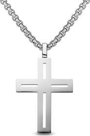 EDFORCE Men's Cut-Out Cross Necklace